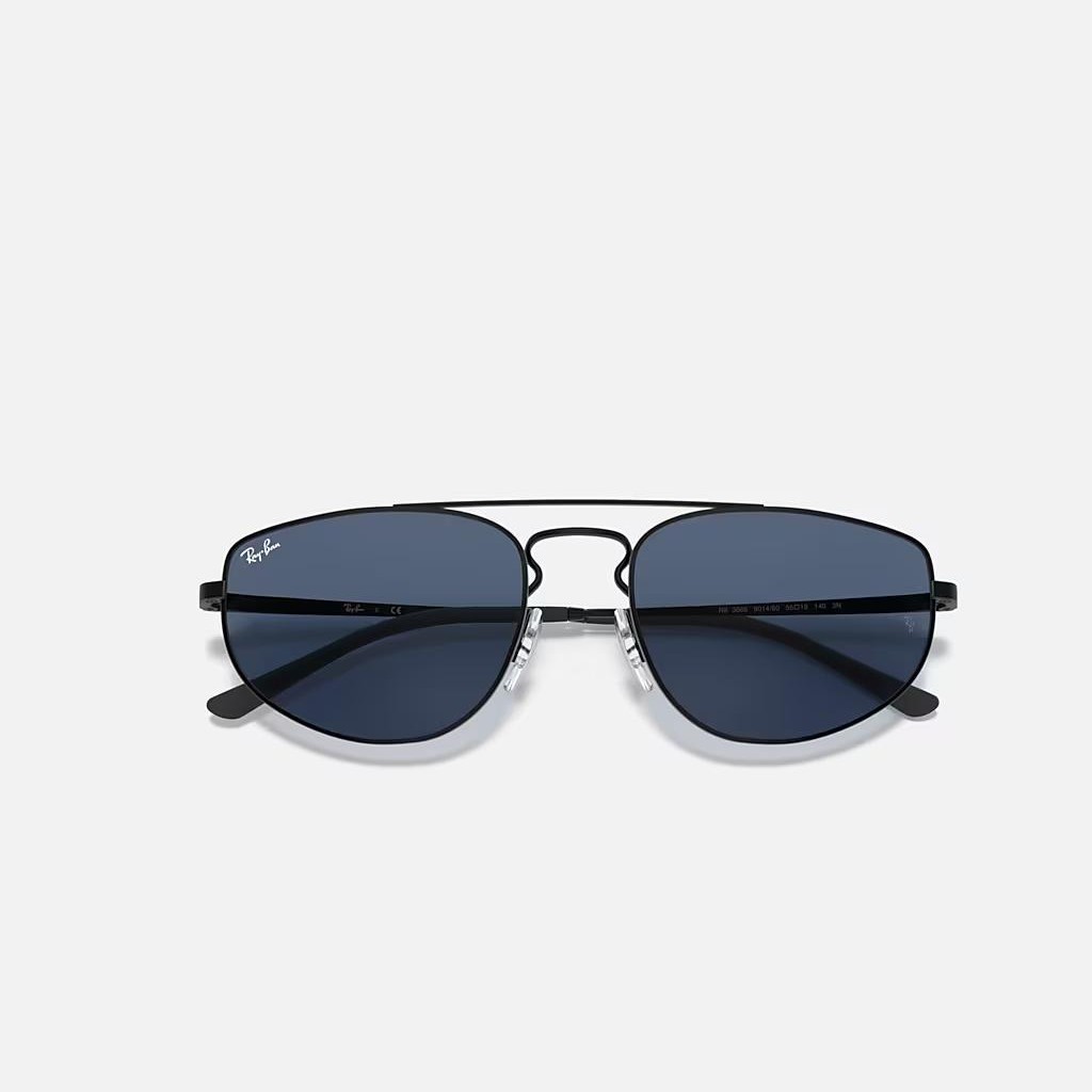 Kính Ray-Ban Rb3668 Đen Nhám Xanh Dương Đậm