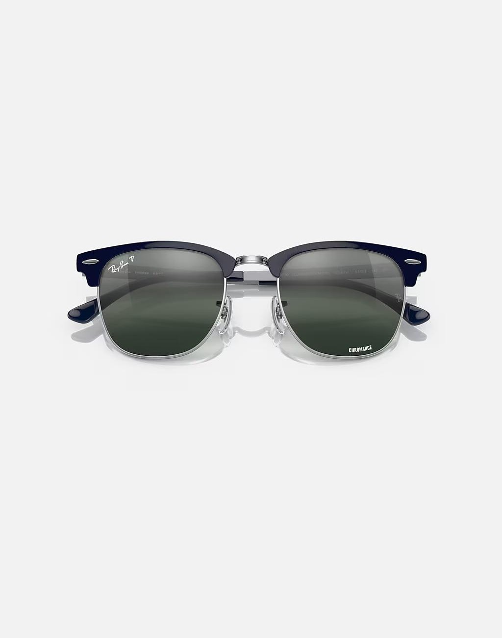 Kính Ray-Ban Clubmaster Metal Chromance Xanh Dương Bạc