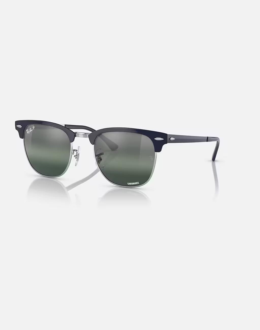 Kính Ray-Ban Clubmaster Metal Chromance Xanh Dương Bạc