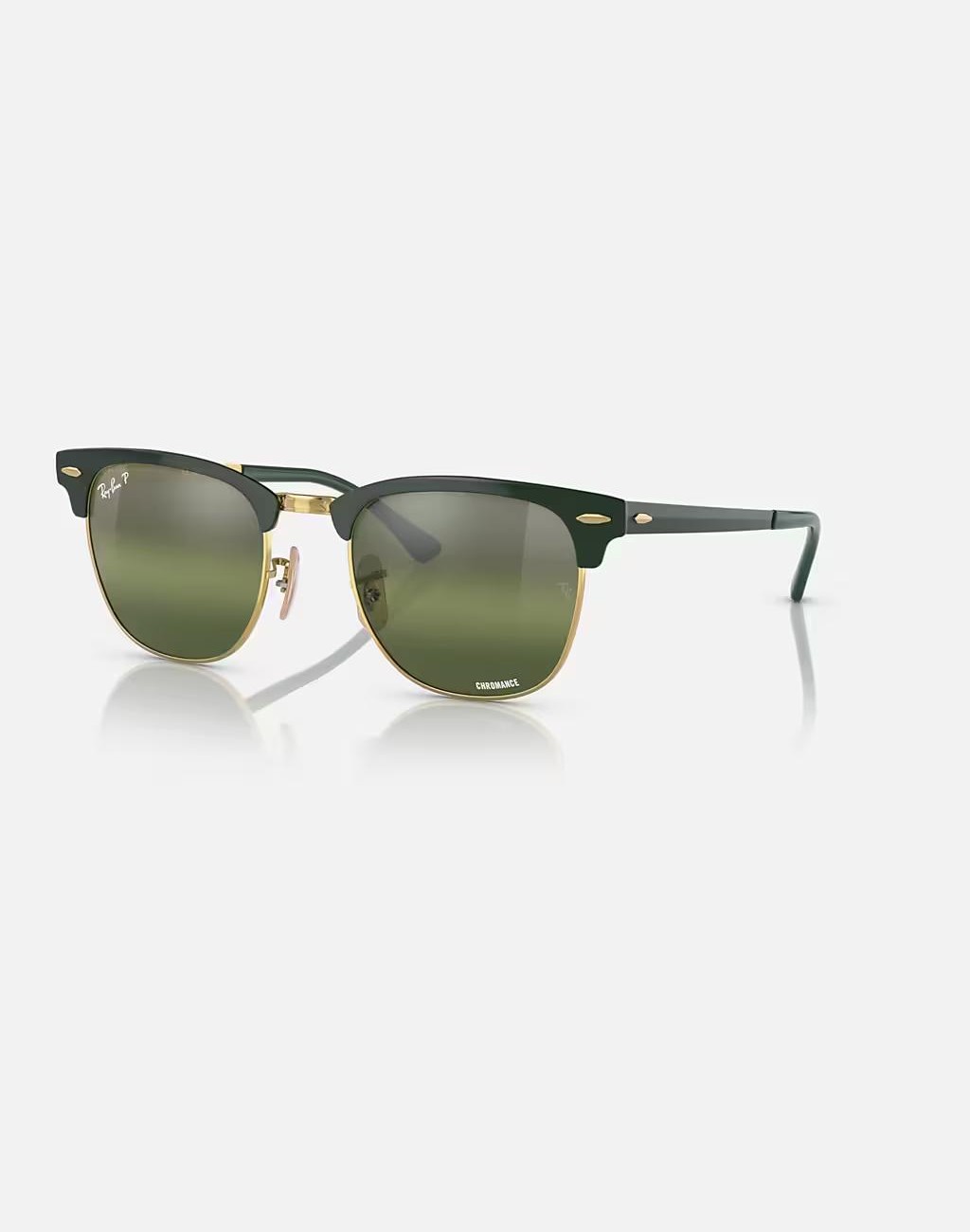 Kính Ray-Ban Clubmaster Metal Chromance Vàng Xanh Lá