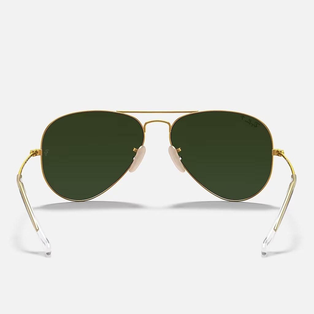 Kính Ray-Ban Original Wayfarer Chromance Vàng Nhám Xanh Lá