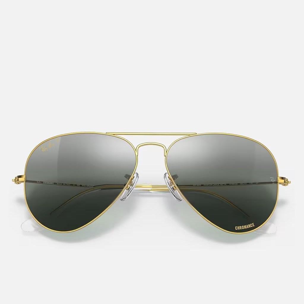 Kính Ray-Ban Aviator Chromance Vàng Bạc Xanh Dương