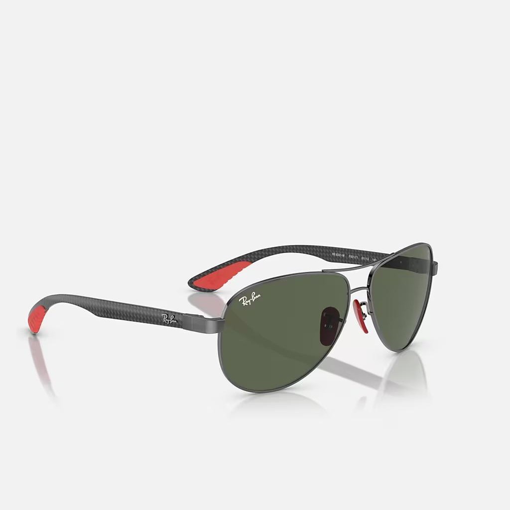 Kính Ray-Ban Rb8331M Scuderia Ferrari Collection Xám Xanh Lá Đậm