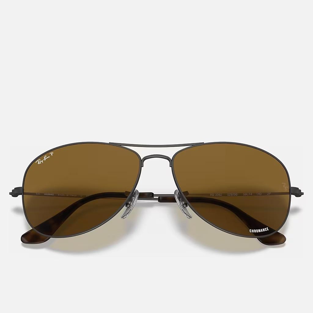 Kính Ray-Ban Rb3562 Chromance Xám Nhám Nâu