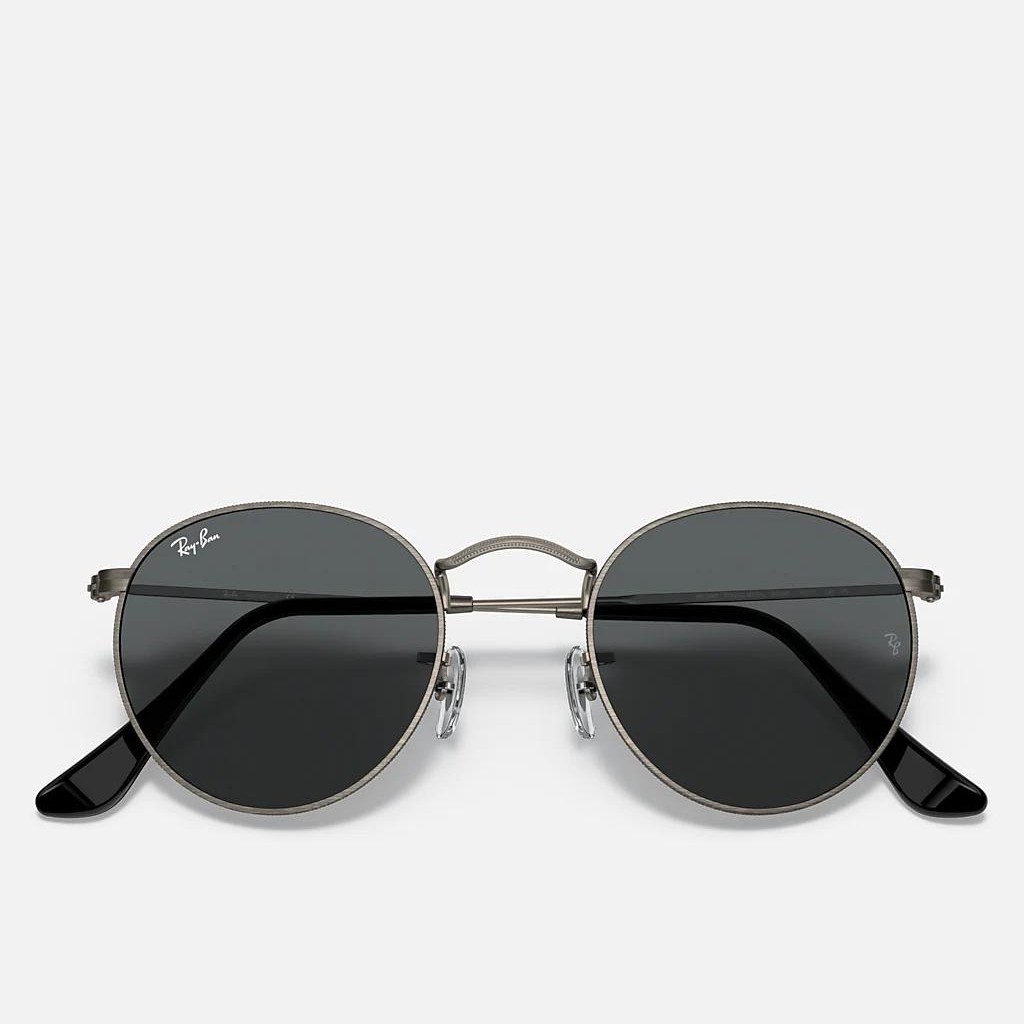 Kính Ray-Ban Round Metal Antiqued Xám Đậm