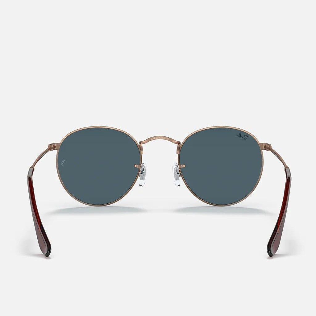 Kính Ray-Ban Round Metal Antiqued Nâu Đồng Xanh Dương