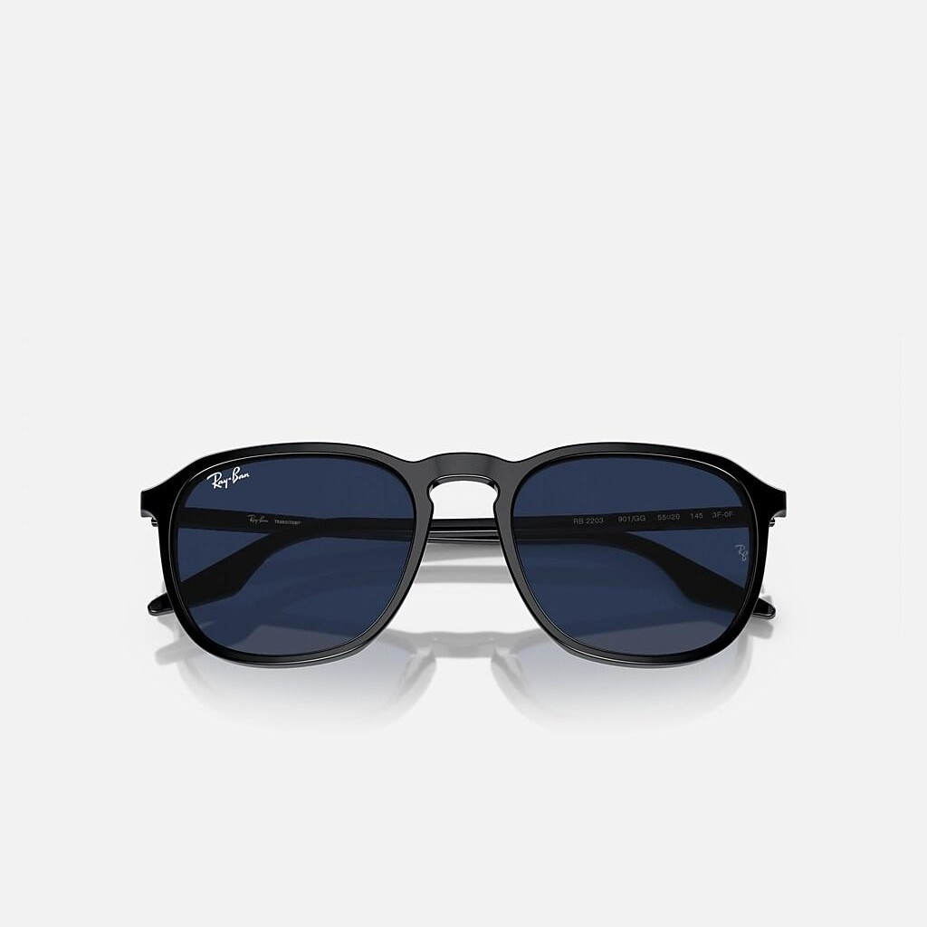 Kính Ray-Ban Rb2204 Transitions® Đen Trong Xanh Dương