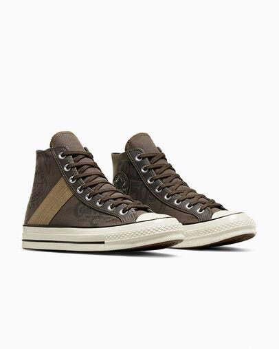 Giày Converse Chuck 70 Leather Overlay Nam Nâu