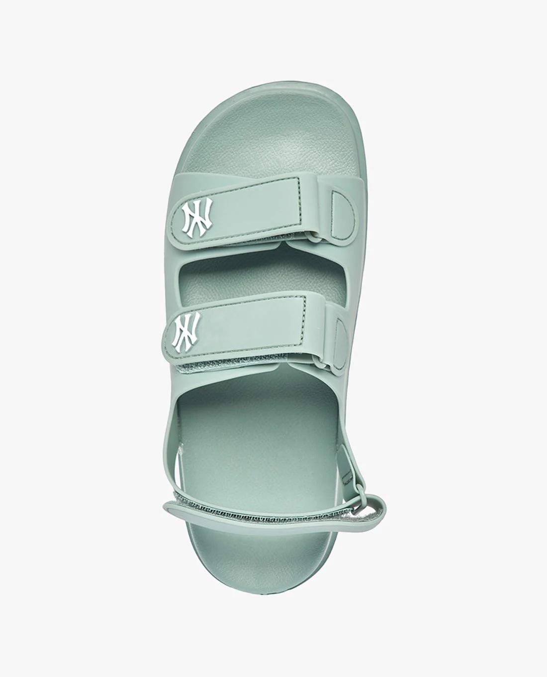 Giày Sandals Unisex Đế Thấp Quai Ngang Chunky Xanh Mint