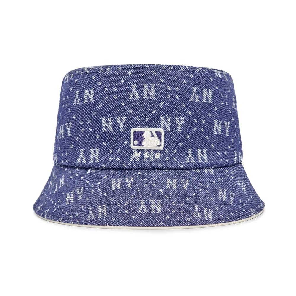 Nón MLB Denim Dia Monogram Bucket Hat New York Yankees anh Chữ