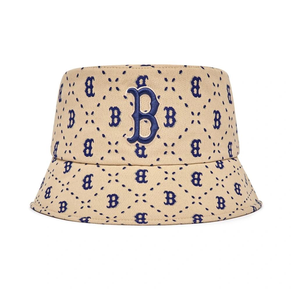 Nón MLB Diamond Monogram Bucket Hat Boston Red Sox L.Sand Be