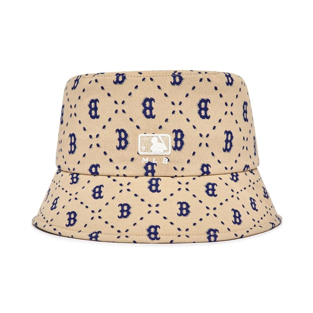 Nón MLB Diamond Monogram Bucket Hat Boston Red Sox L.Sand Be