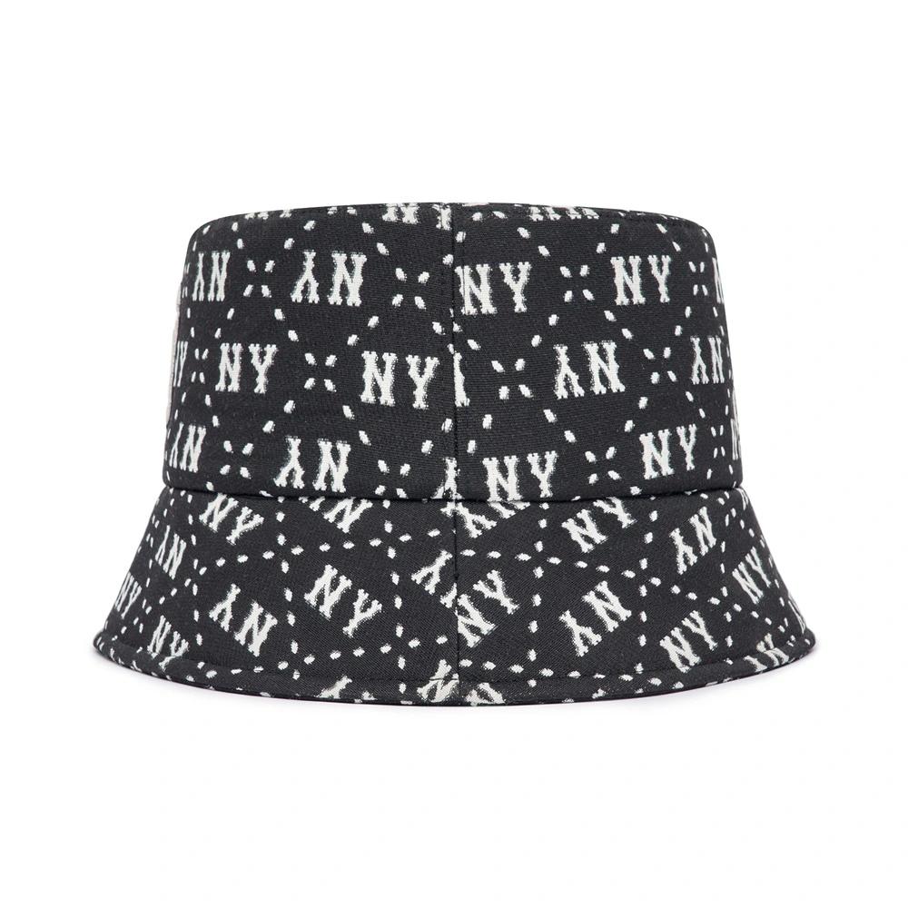 Nón MLB Diamond Monogram Bucket Hat New York Yankees Black Chữ