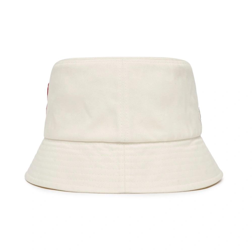 Nón MLB Heart Bucket Hat New York Yankees Ivory Trắng NY Tim