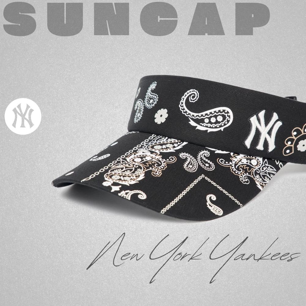 Mũ Mlb Korea Paisley Sun Cap New York Yankees Nam Nữ Đen