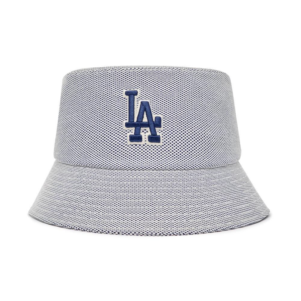 Nón MLB Basic One Point Bucket Hat LA Dodgers L.Navy Xám Ghi