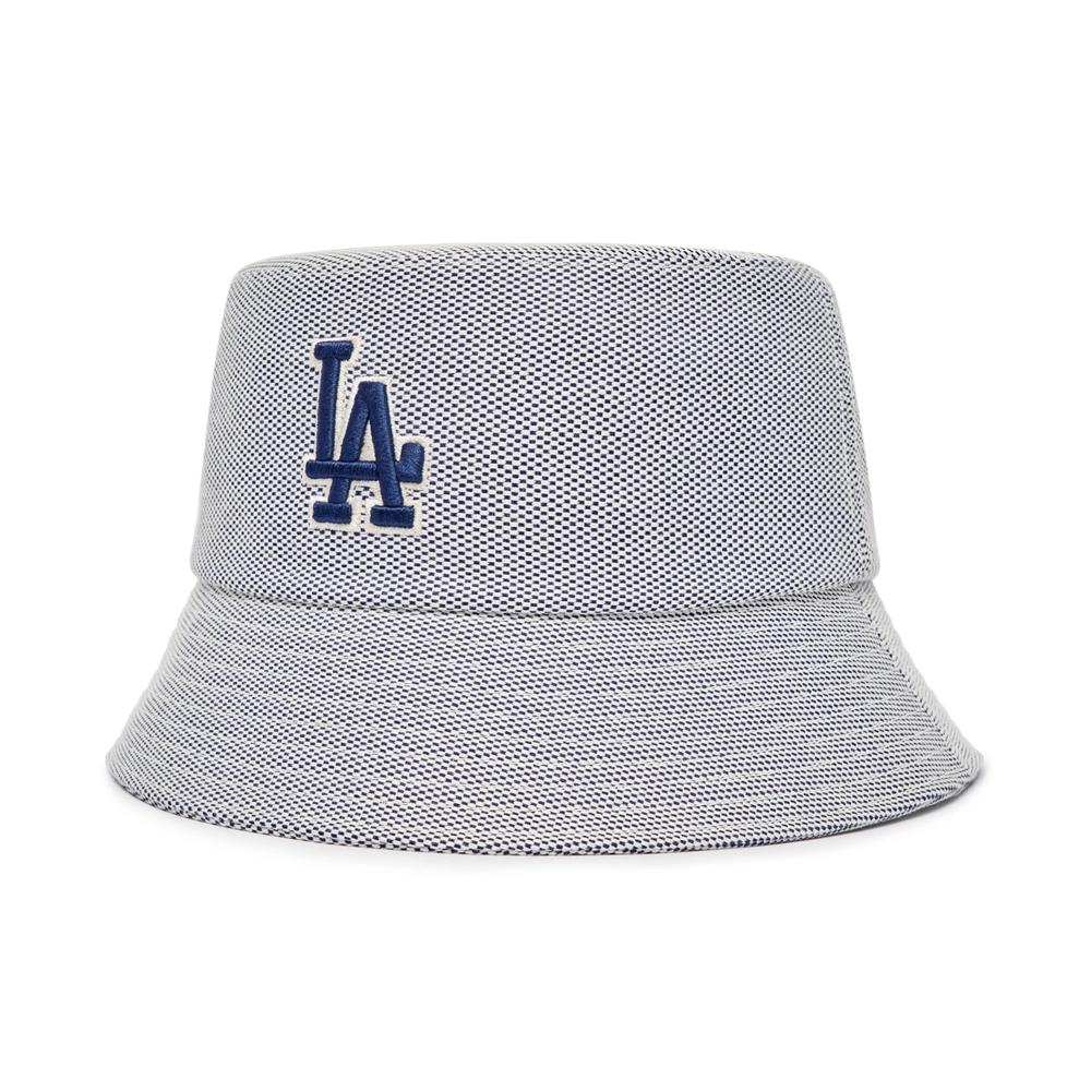 Nón MLB Basic One Point Bucket Hat LA Dodgers L.Navy Xám Ghi