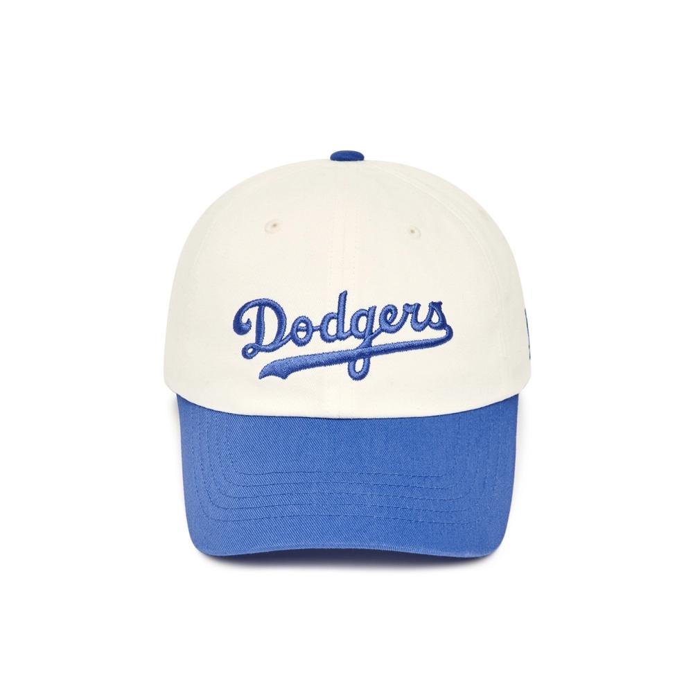 Nón MLB Curlsive Color Matching Unstructured Ball Cap LA Dodgers Phối Xanh