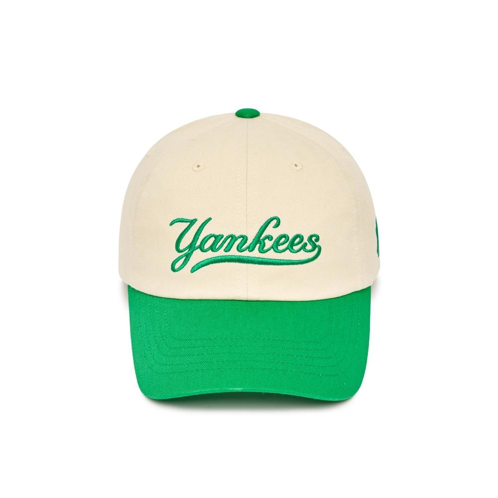 Nón MLB Curlsive Color Matching Unstructured Ball Cap New York Yankees Phối Xanh