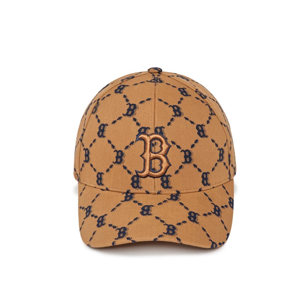 Nón MLB Diamond Monogram Structured Ball Cap Boston Red Sox D.Beige Vàng