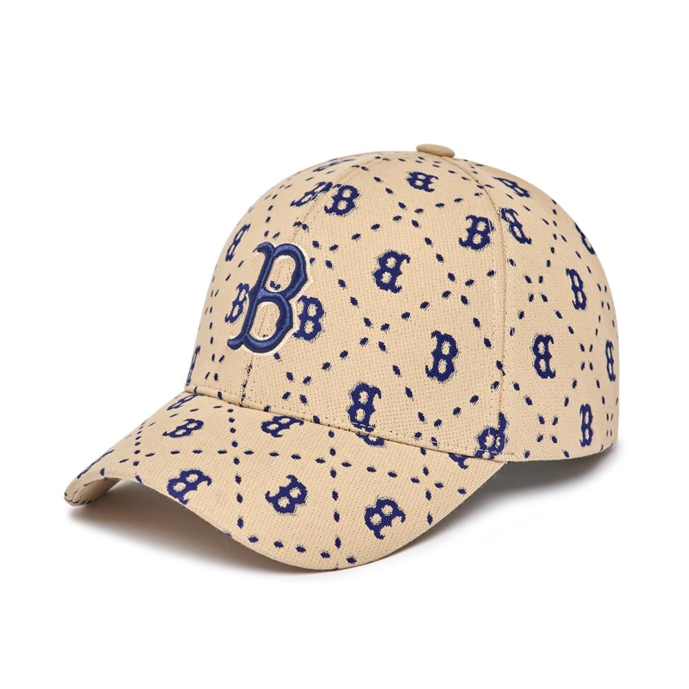 Nón MLB Diamond Monogram Structured Ball Cap Boston Red Sox L.Sand Vàng Nhạt