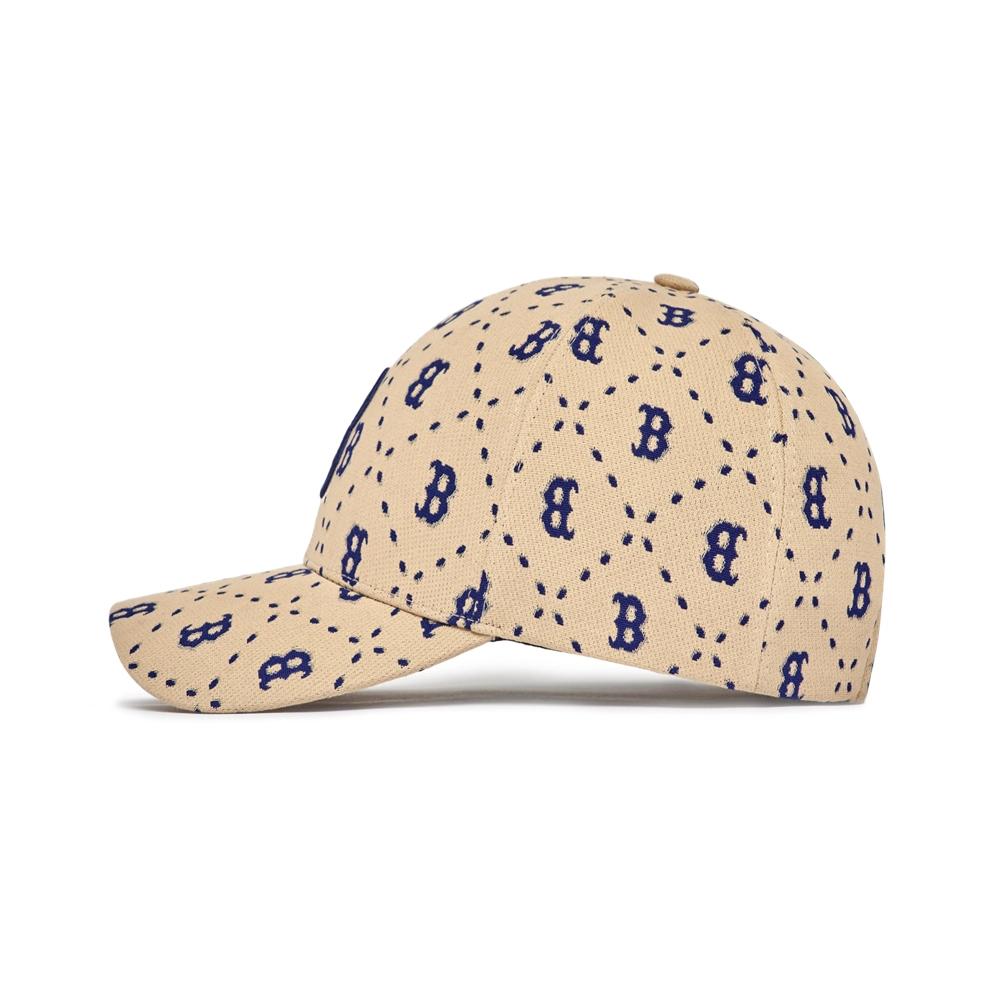 Nón MLB Diamond Monogram Structured Ball Cap Boston Red Sox L.Sand Vàng Nhạt