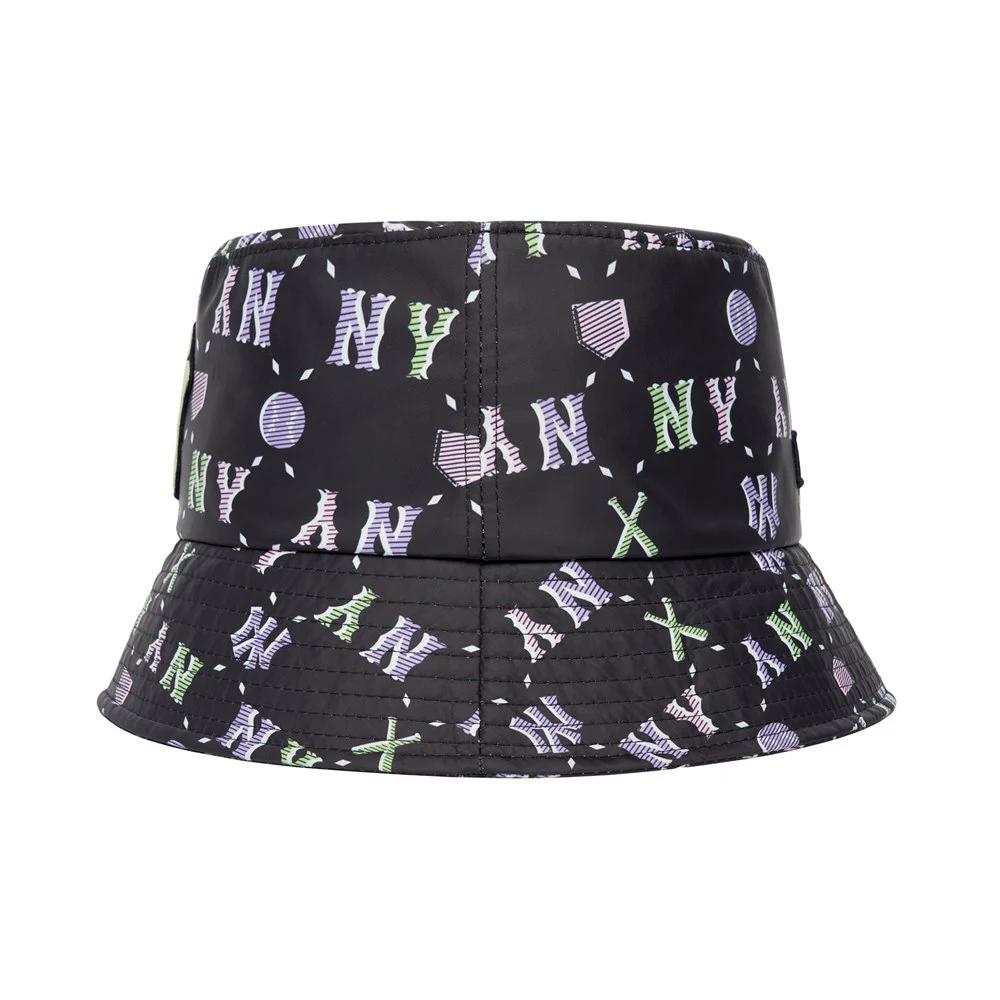 Nón MLB Monogram Summer Bucket Hat New York Yankees Black Phối Chữ Màu