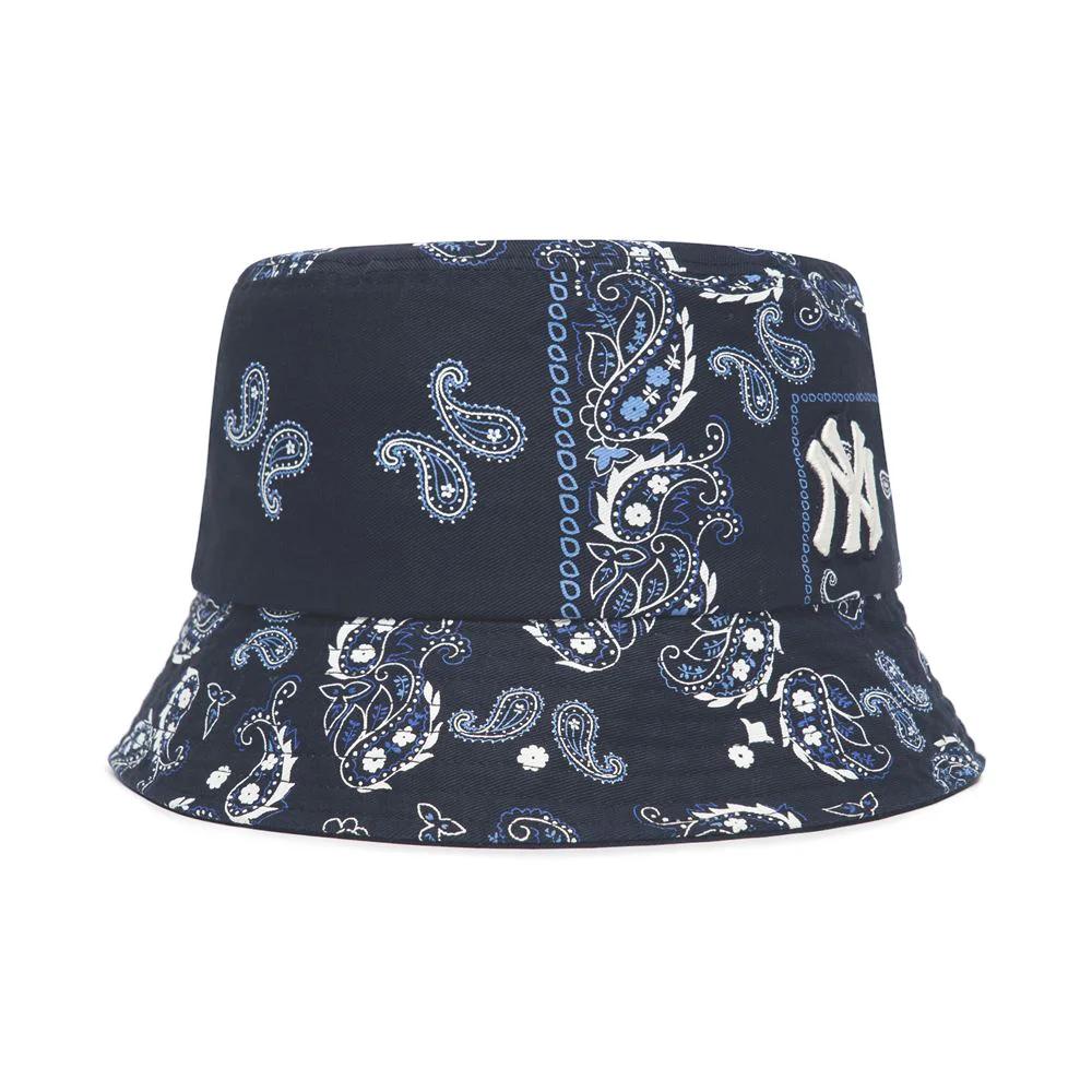 Nón MLB Paisley Bucket Hat New York Yankees D.Navy Kiểu 