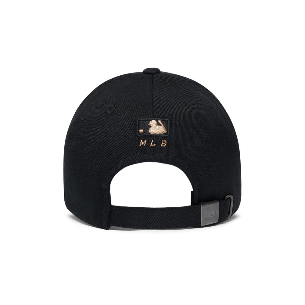 Nón MLB Diamond Stamp Ball Cap New York Yankees Đen Chữ Vàng