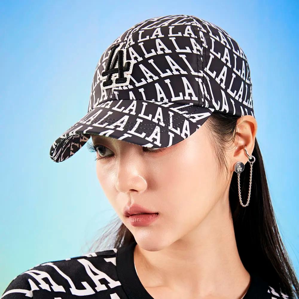 Nón MLB Illusion Logo Ball Cap LA Dodgers Đen Kiểu