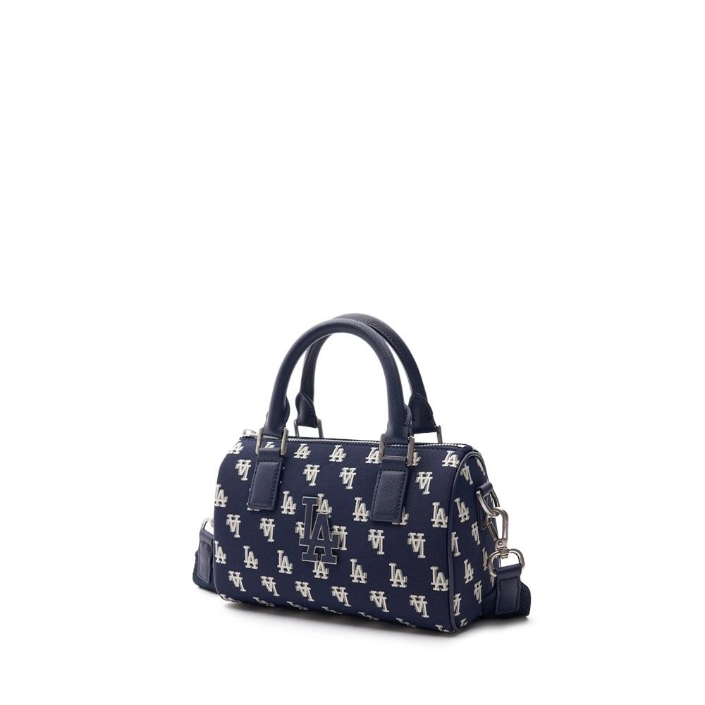 Túi MLB Korea Monogram Jacquard Boston Bag LA Dodgers Xanh