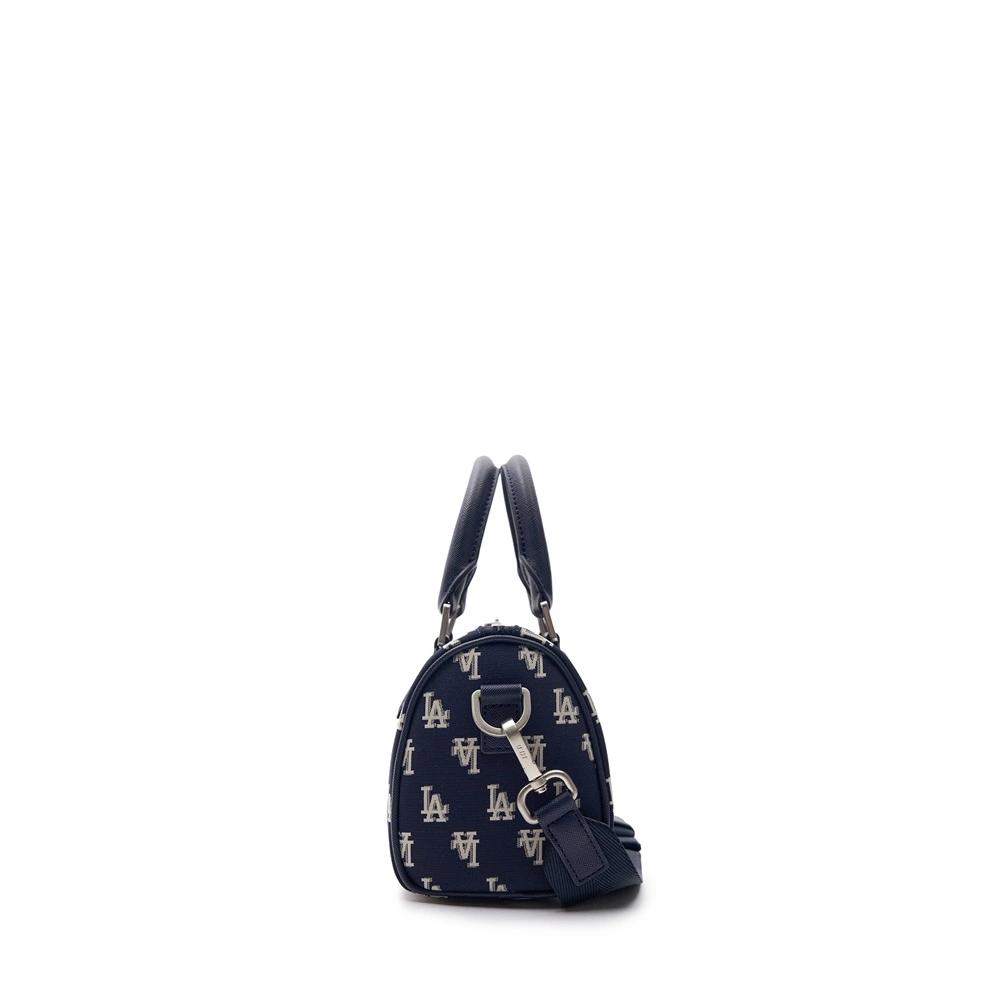 Túi MLB Korea Monogram Jacquard Boston Bag LA Dodgers Xanh