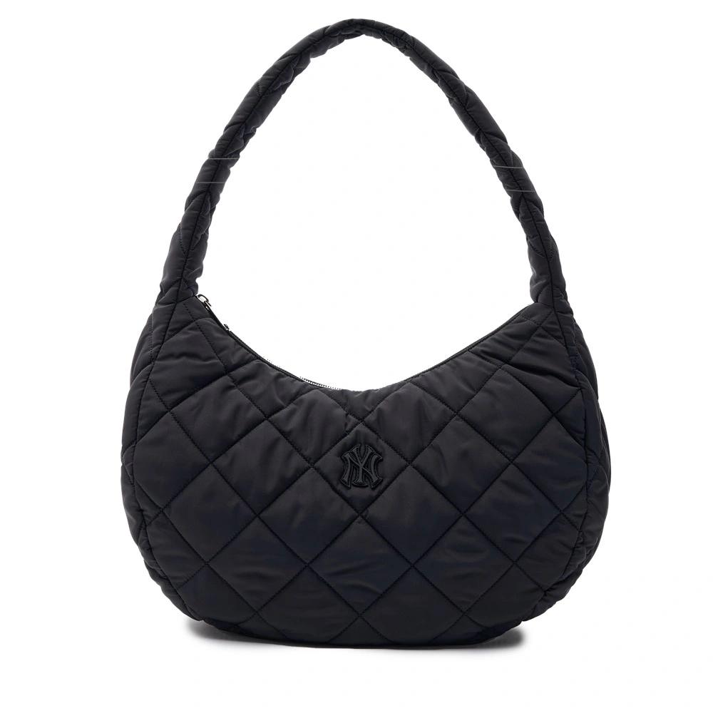 Túi MLB Korea Quilted Hobo Bag Large New York Yankees Đen 