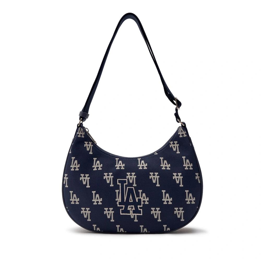 Túi MLB Korea Monogram Jacquard Hobo Bag LA Dodgers Xanh