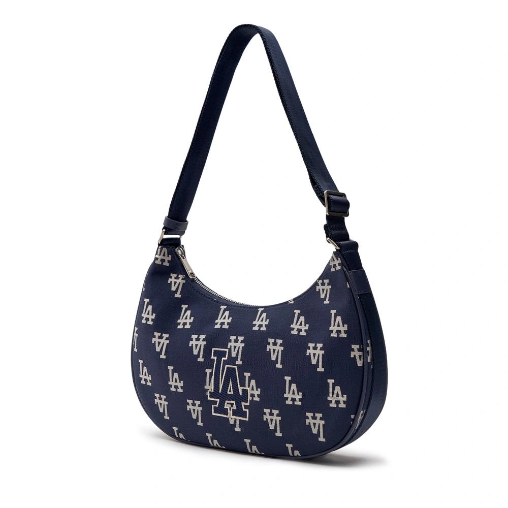 Túi MLB Korea Monogram Jacquard Hobo Bag LA Dodgers Xanh