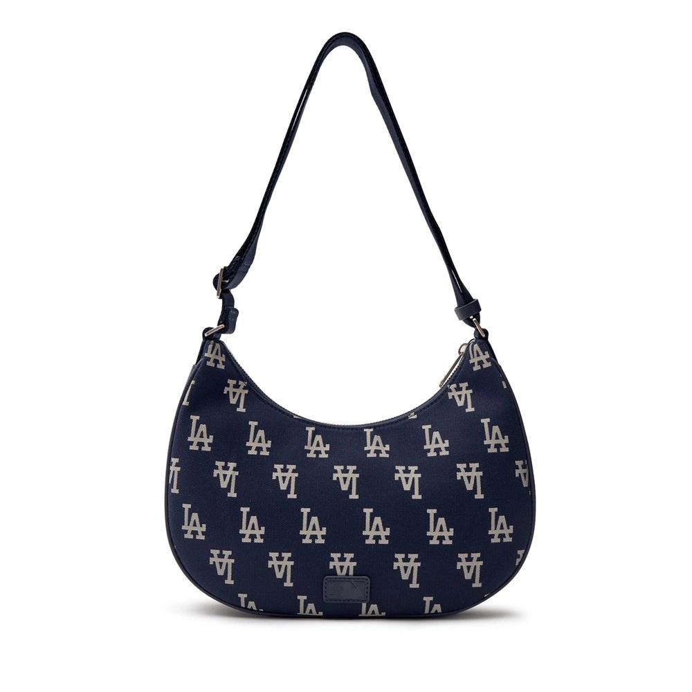 Túi MLB Korea Monogram Jacquard Hobo Bag LA Dodgers Xanh