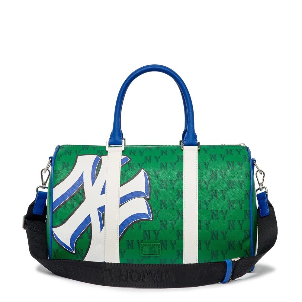 Túi MLB Monotive Coated Canvas Boston Bag M New York Yankees M.Xanh