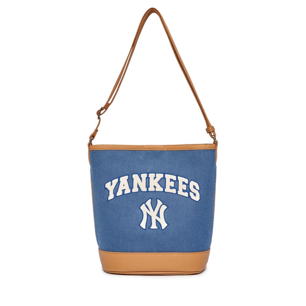 Túi MLB Varsity Basic Canvas Bucket Bag New York Yankees Indigo Xanh