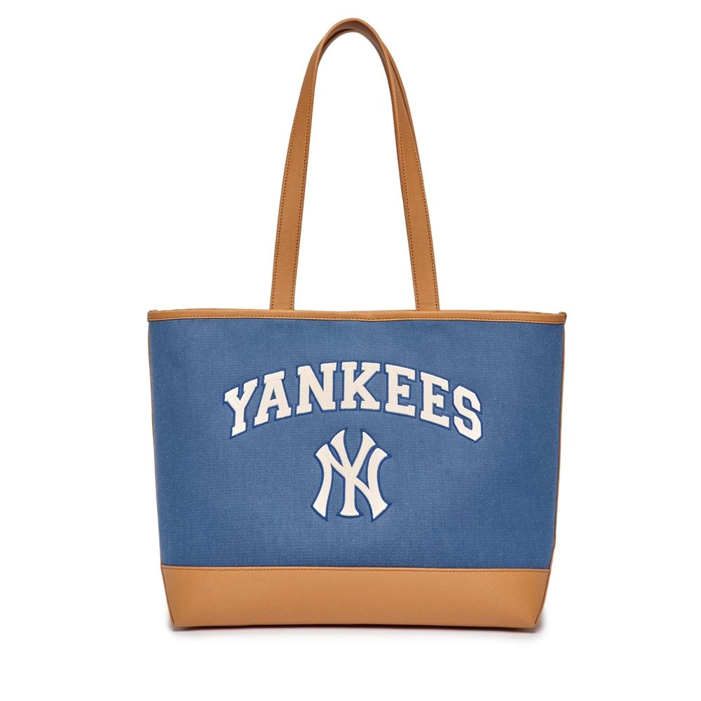 Túi MLB Varsity Basic Canvas Large Shopping Bag New York Yankees Indigo Xanh Đậm