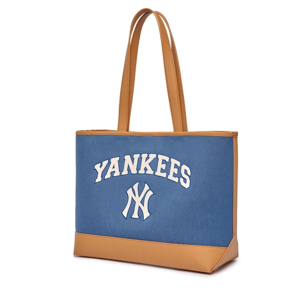 Túi MLB Varsity Basic Canvas Large Shopping Bag New York Yankees Indigo Xanh Đậm