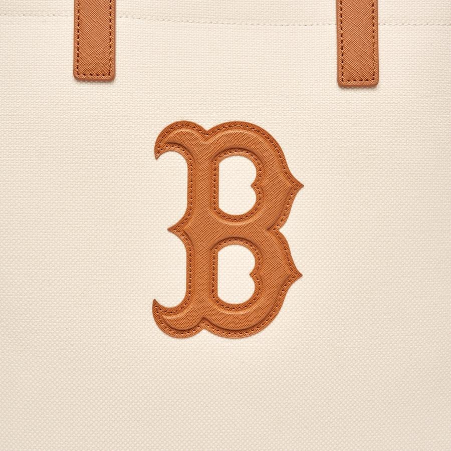 Túi MLB Basic Canvas Vertical Tote Bag Boston Red Sox Kem