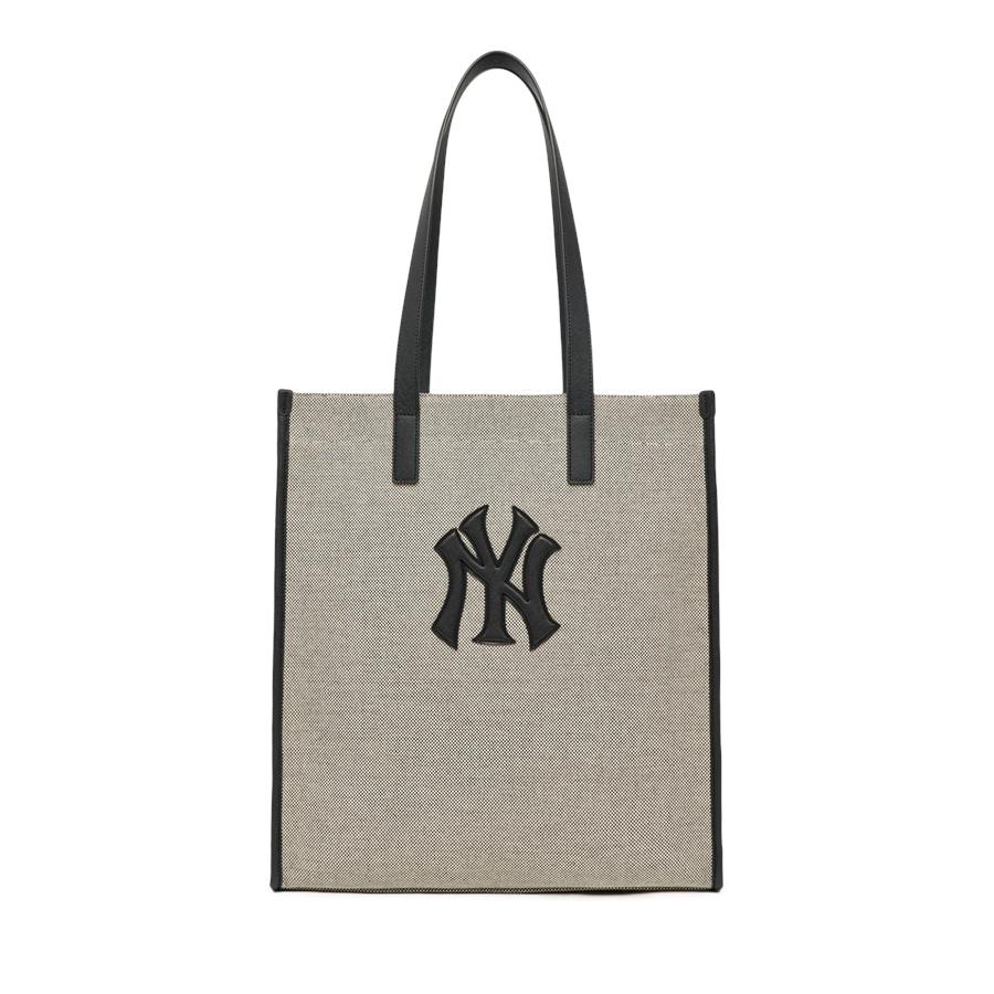 Túi MLB Basic Canvas Vertical Tote Bag New York Yankees Ghi