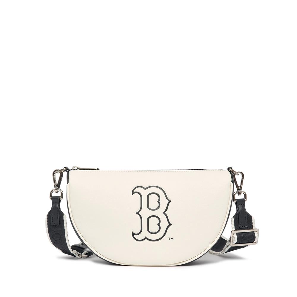 Túi MLB Basic PU Round Mini Cross Bag Boston Red Sox Ivory Be 