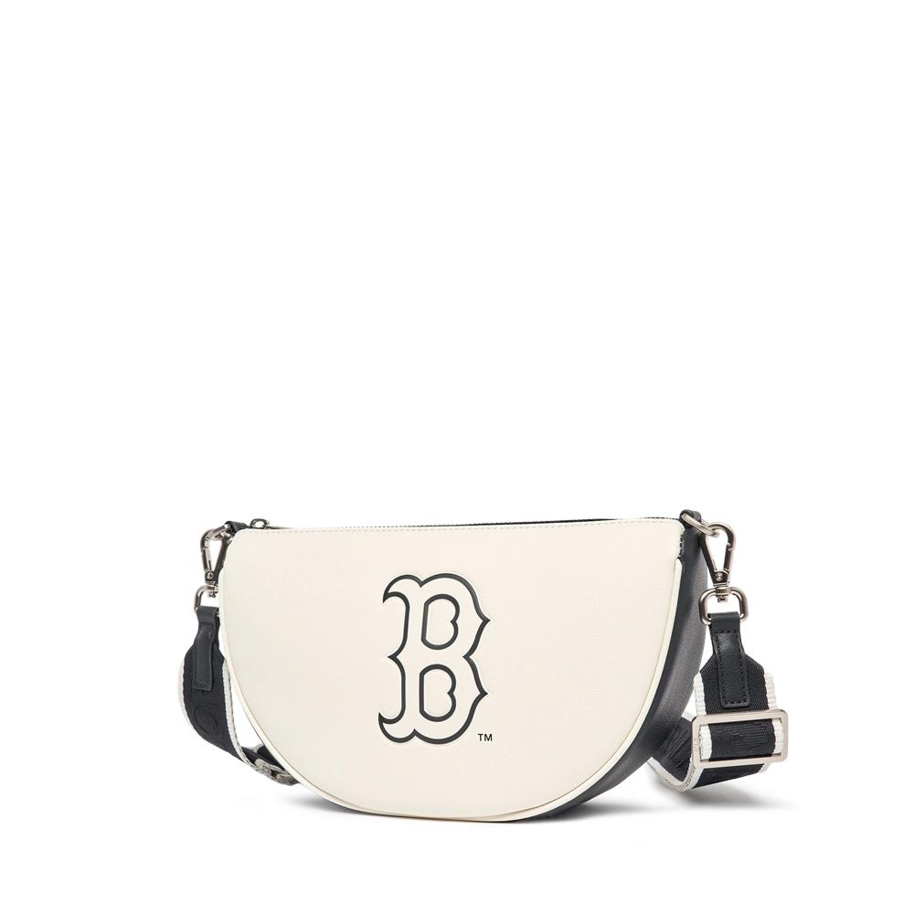 Túi MLB Basic PU Round Mini Cross Bag Boston Red Sox Ivory Be 