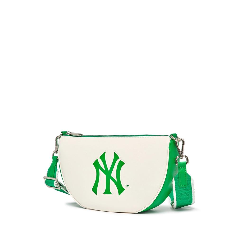 Túi MLB Basic PU Round Mini Cross Bag New York Yankees Xanh