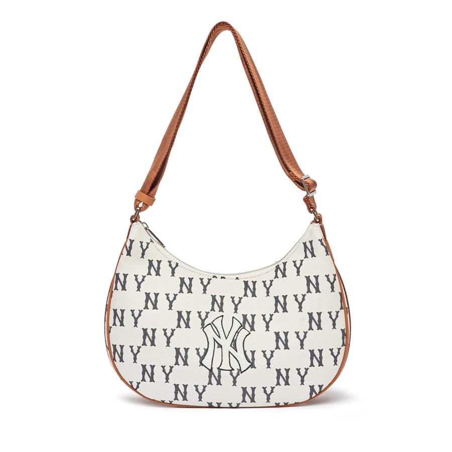 Túi MLB Classic Monogram Jacquard Large Hobo Bag New York Yankees Kem