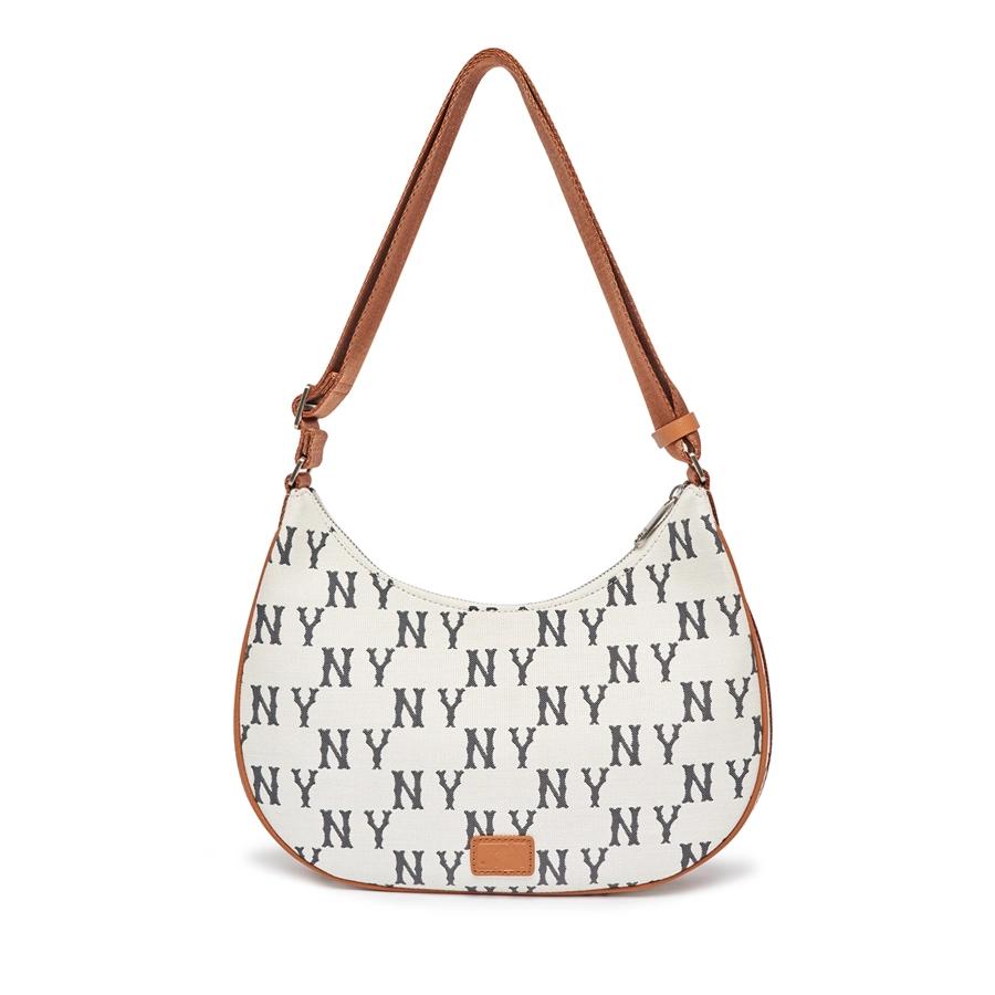 Túi MLB Classic Monogram Jacquard Large Hobo Bag New York Yankees Kem