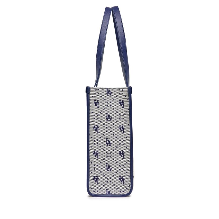 Túi MLB Big Diamond Monogram Jacquard Large Tote Bag LA Dodgers Xanh