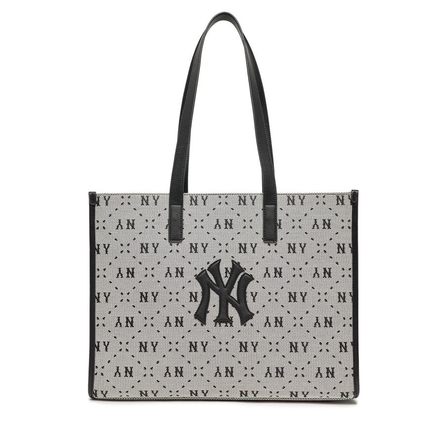 Túi MLB Big Diamond Monogram Jacquard Large Tote Bag New York Yankees Đen