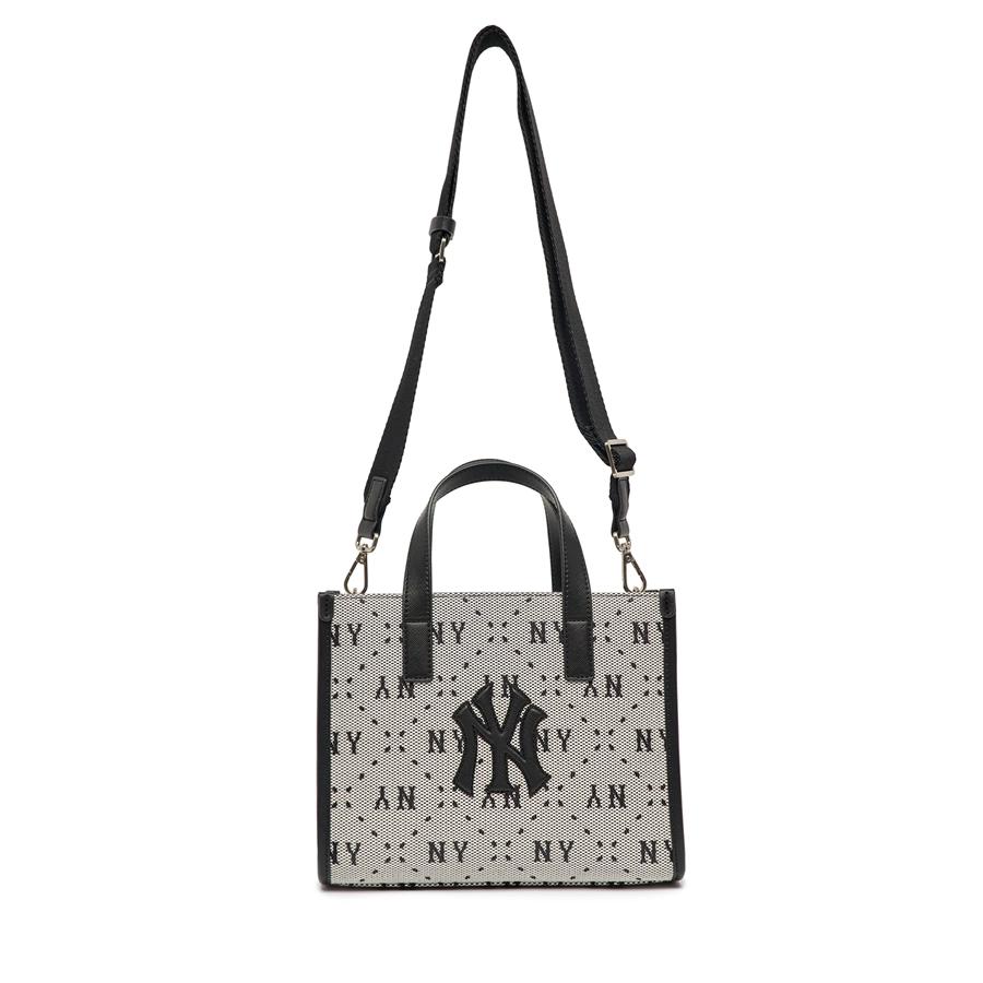 Túi MLB Big Diamond Monogram Jacquard Small Tote Bag New York Yankees Đen